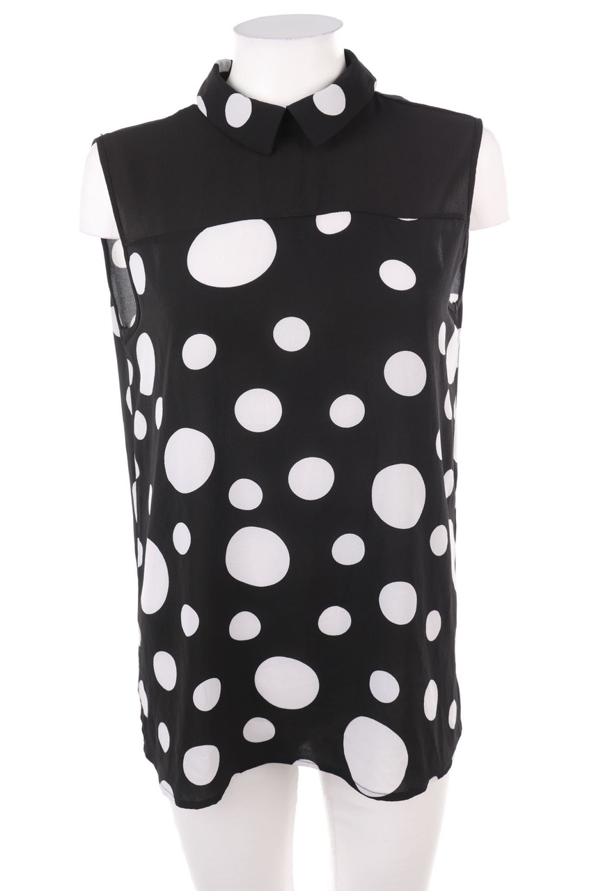 AMISU - Blusentop mit Polka Dots - S