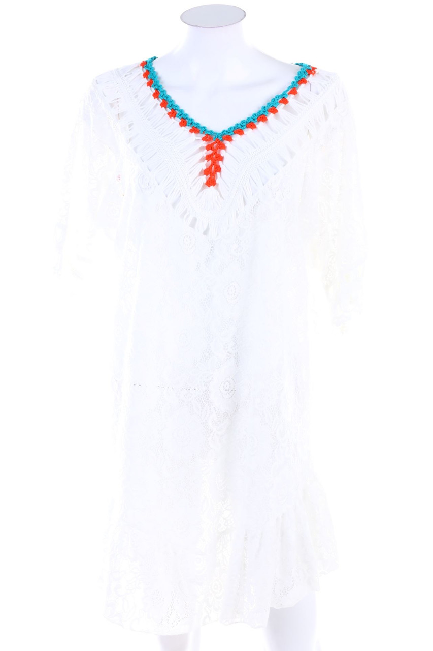 Ohne Label - Spitzen-Strandkleid - XL