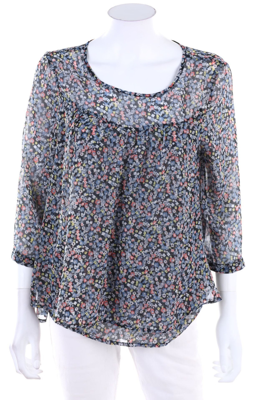 G!na - Print-Bluse mit 3/4-Ärmel - D 36