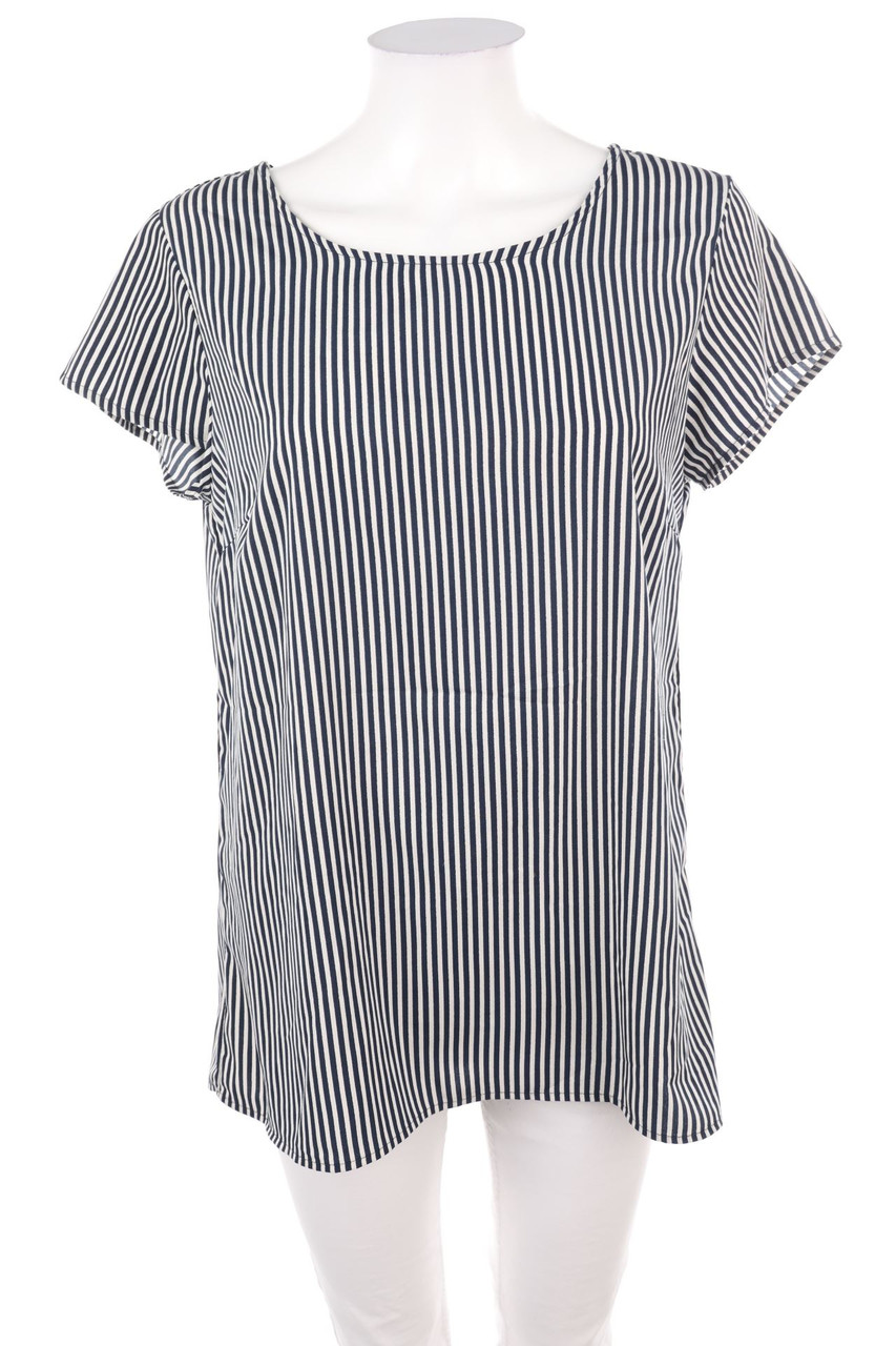 VERO MODA - Kurzarm-Bluse mit Streifen - M