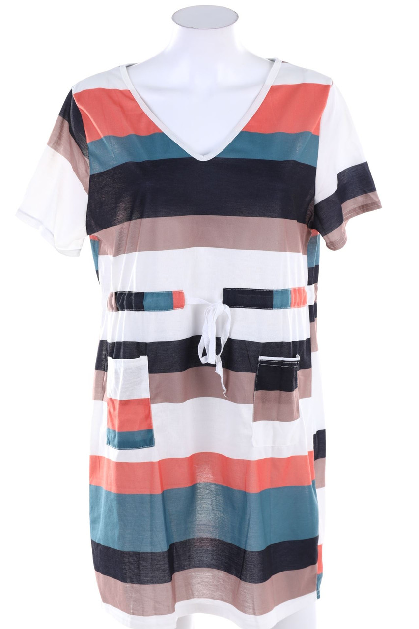 Ohne Label - Kleid mit Streifen - L