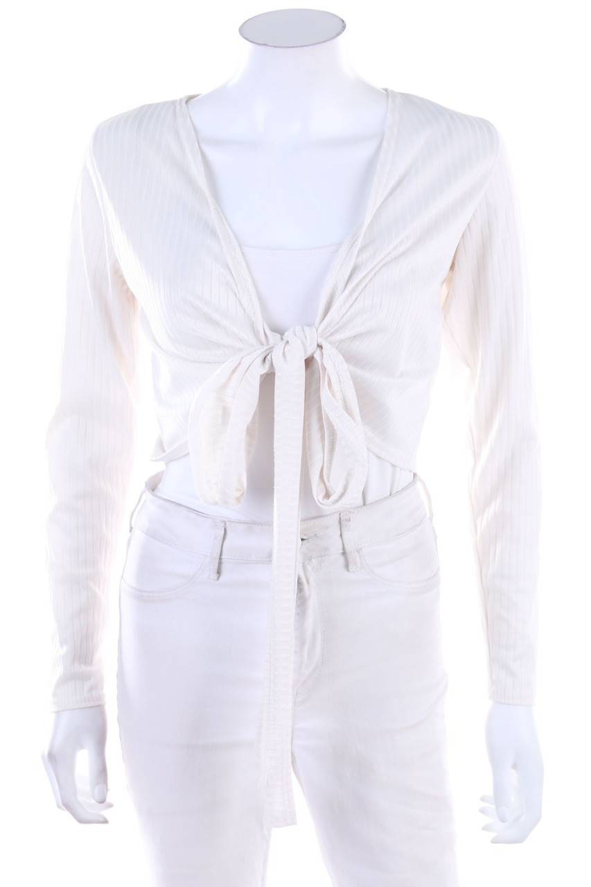 Ohne Label - Wickel-Longsleeve-Shirt - M