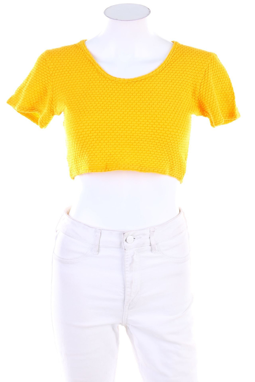 SECONDHAND - Cropped-Shirt mit Muster - XS