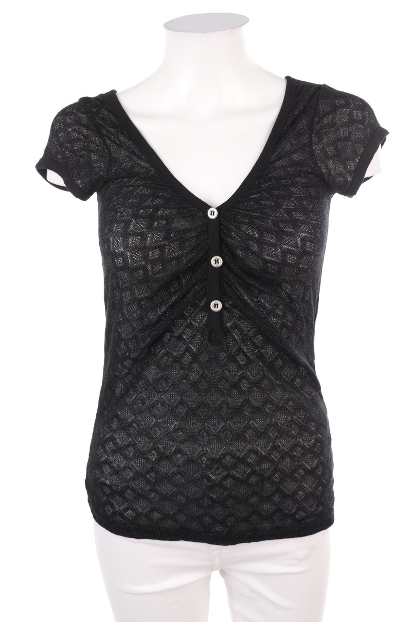 ONLY - T-Shirt mit Knöpfen - S