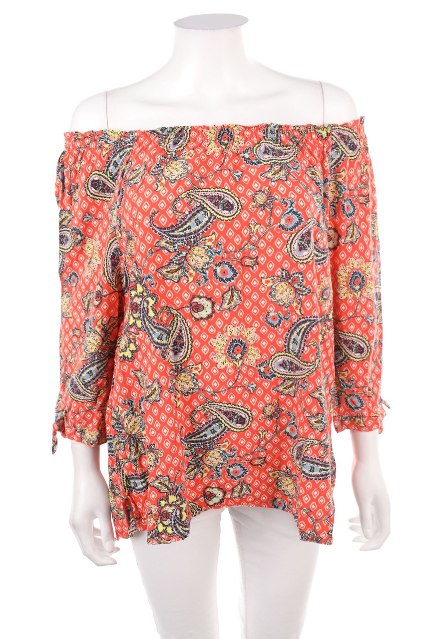 CECIL - Carmen-Bluse mit floralem Muster - L