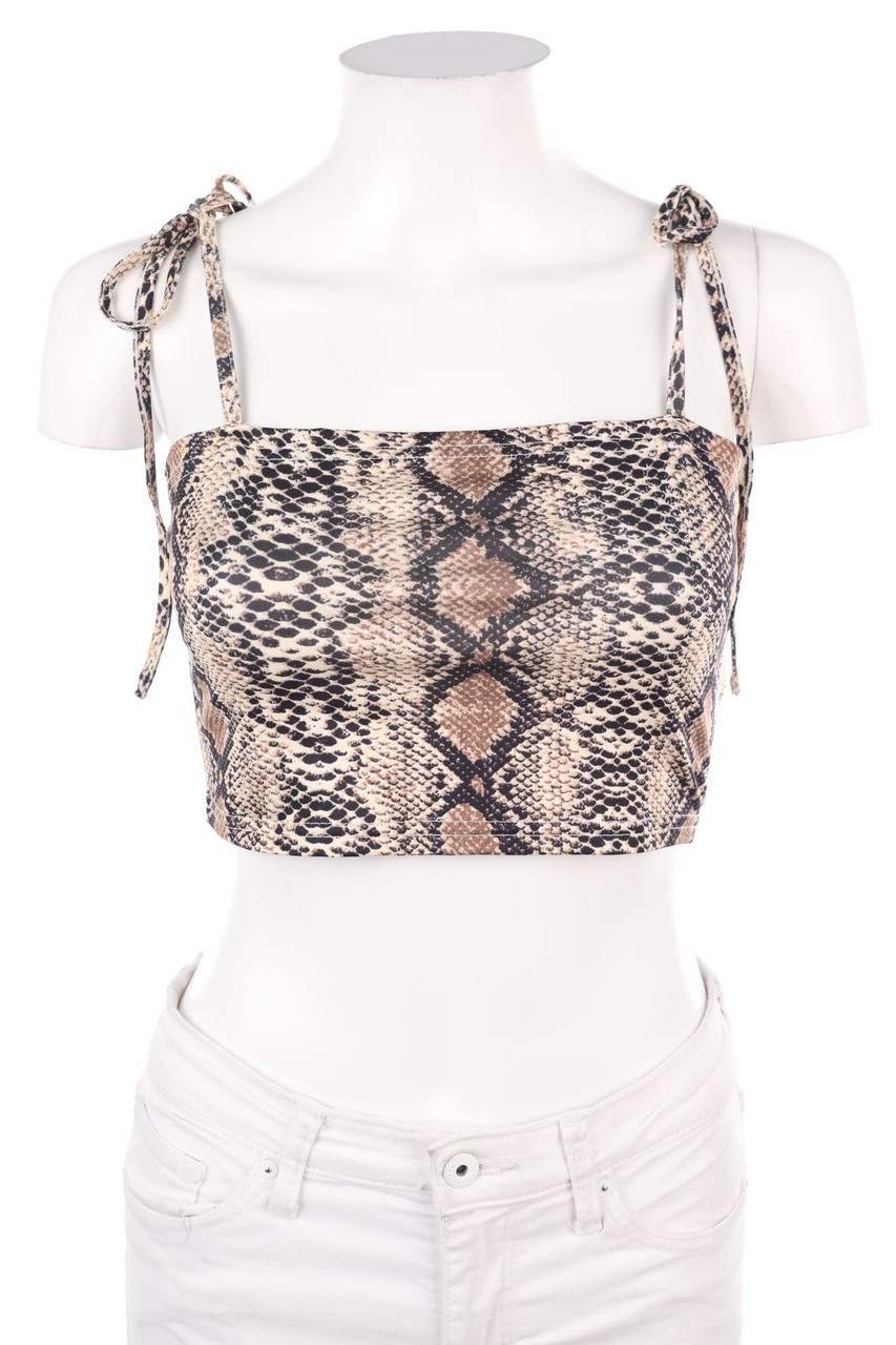 ZAFUL - Crop-Top mit Animal-Print - S