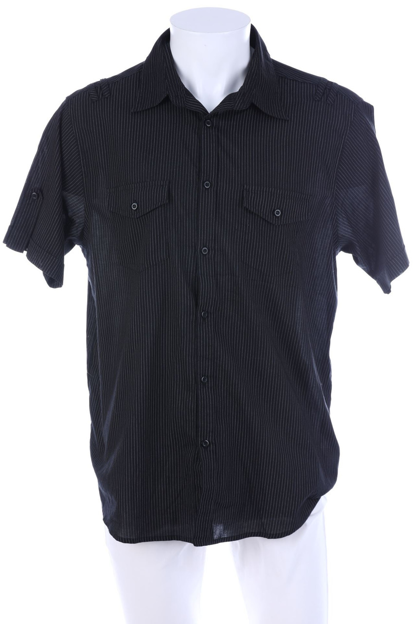 okay - gestreiftes Kurzarm-Hemd - XL