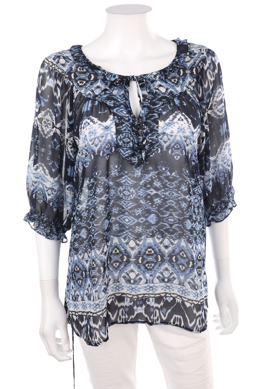 s.Oliver - Print-Bluse mit 3/4-Ärmel - D 40