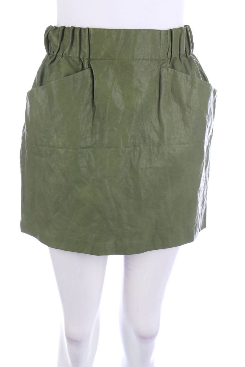 ZARA - Faux Leather-Mini-Rock - S