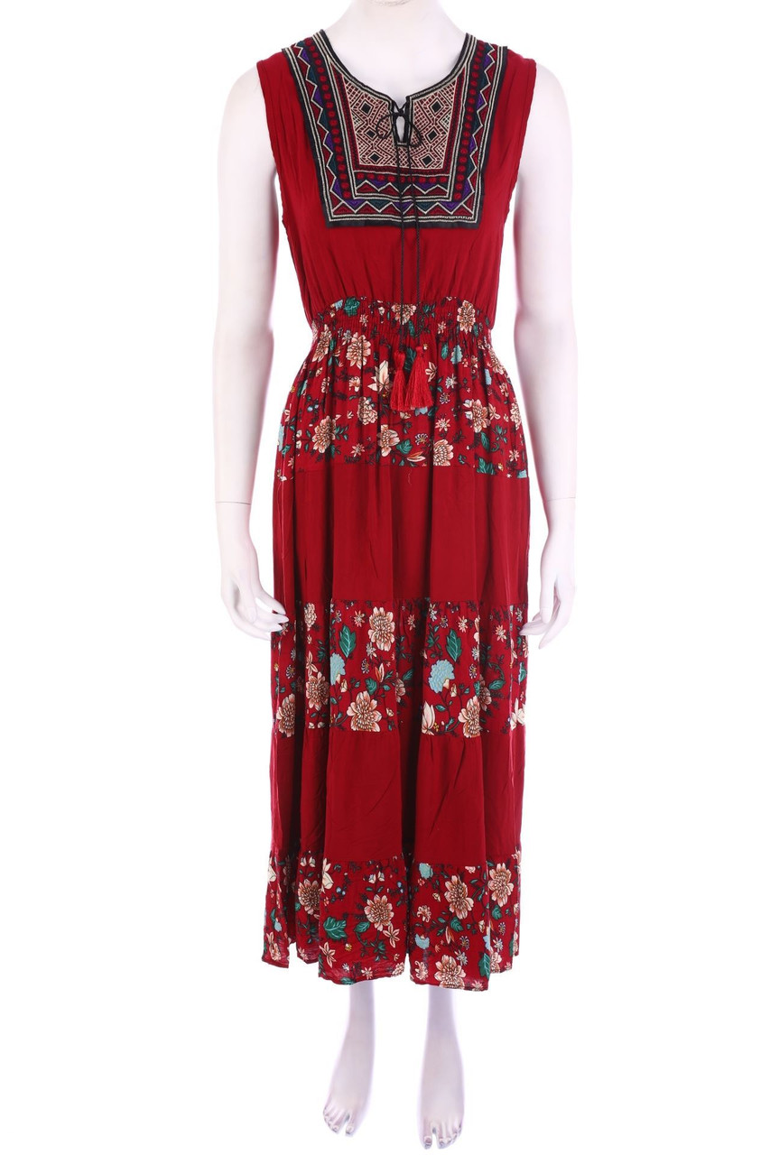 SECONDHAND - Maxi-Kleid mit Blumen-Print - M