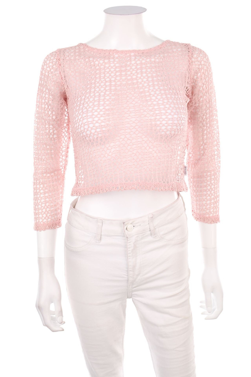 SECONDHAND - Cropped-Netz-Shirt - XS