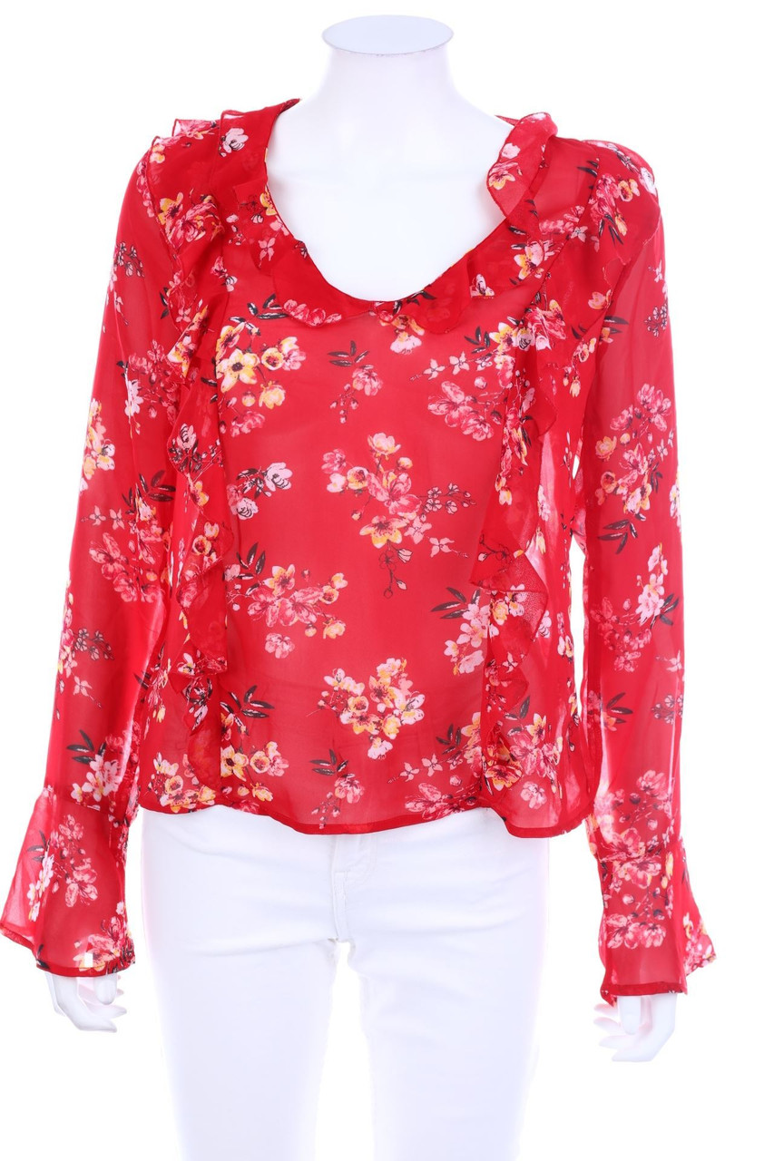 Ohne Label - Bluse mit Volants - L