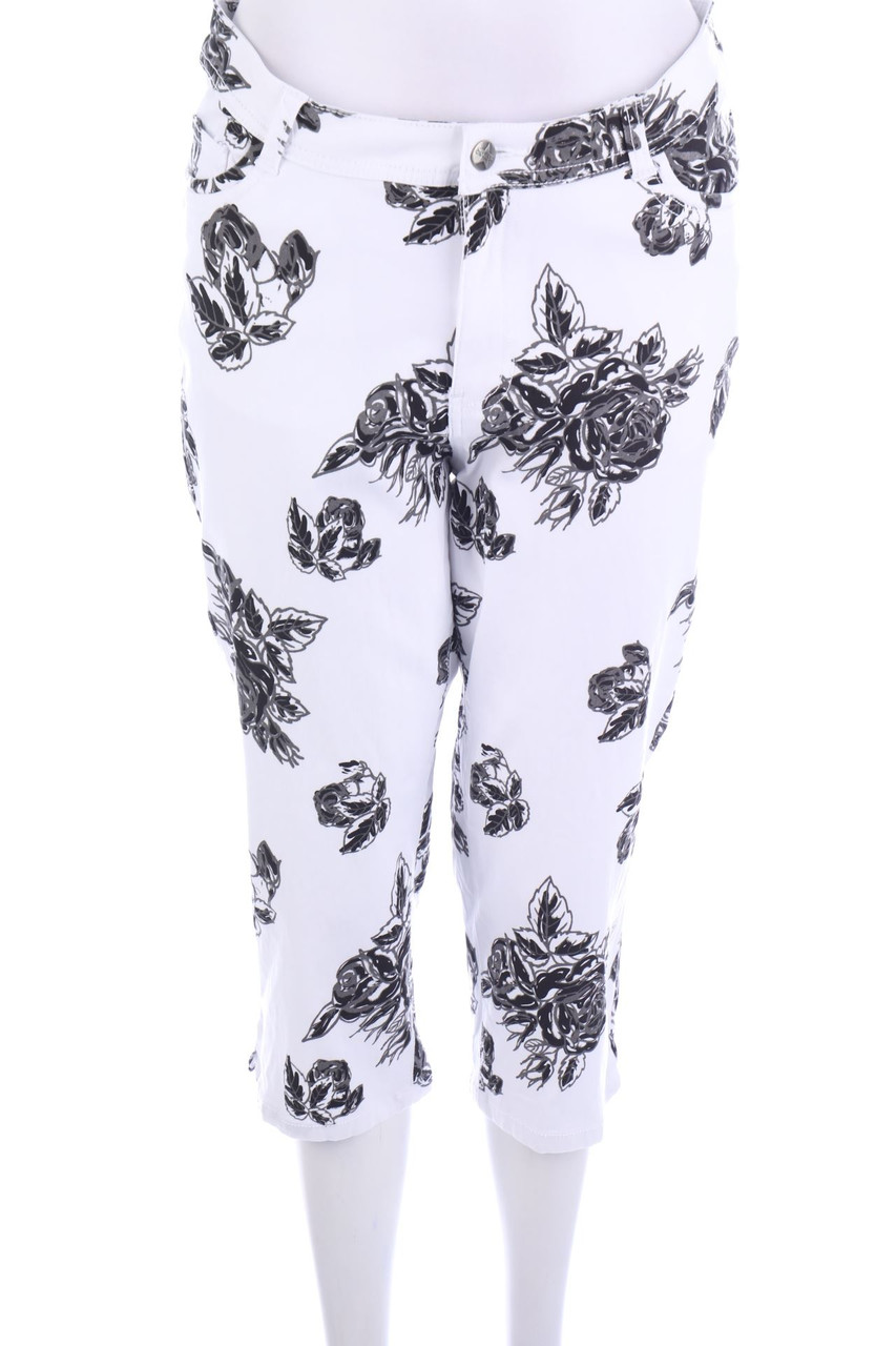 Laura Torelli - Capri-Hose mit Blumen-Print - 2XL