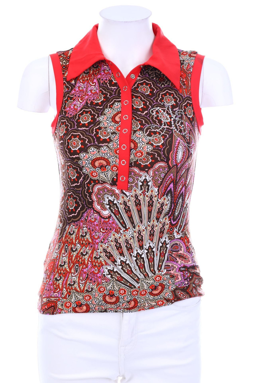 Mayo Chix - Print-Top mit Kragen - D 32-34