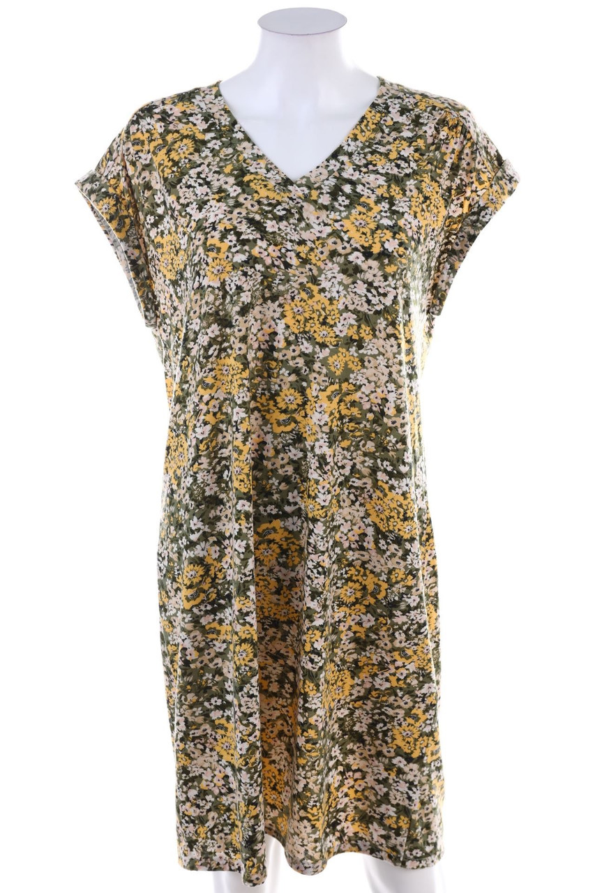 Laura Torelli - Kleid mit Blumen-Print - M