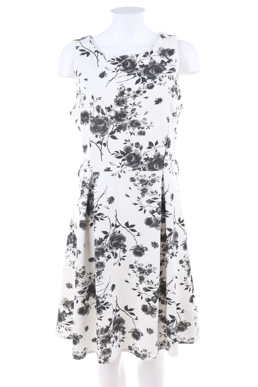 Ohne Label - Abendkleid mit Blumen-Print - M
