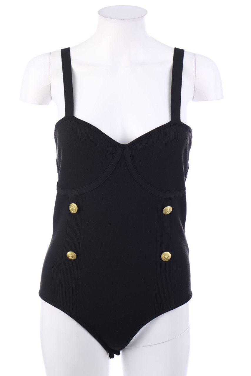 PRIMARK - Body mit Schmuck-Knöpfen - M