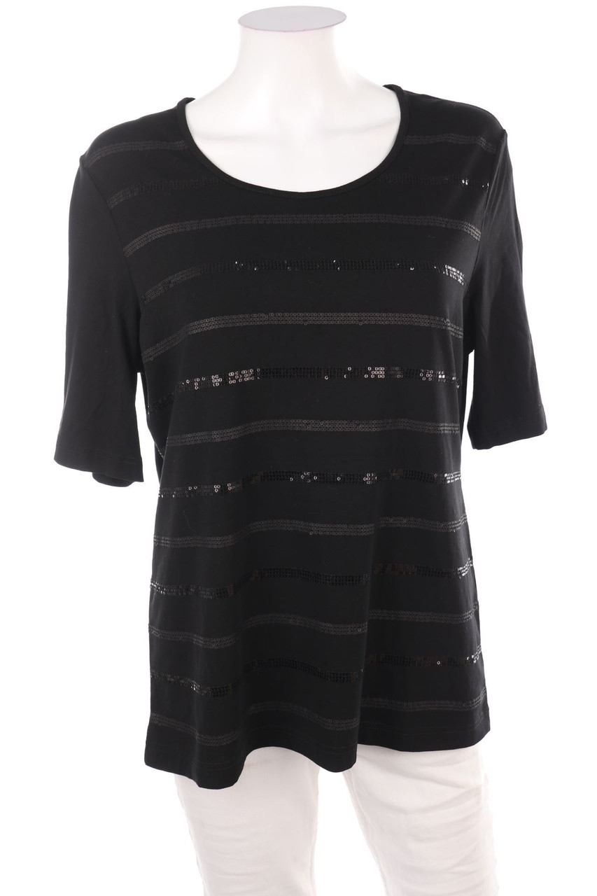 GERRY WEBER - Kurzarm-Shirt mit Pailletten - D 44