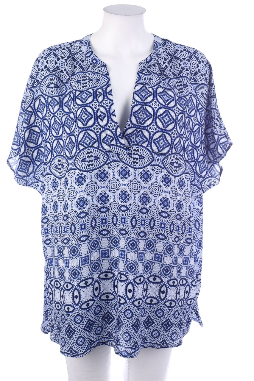 SECONDHAND - Tunika-Bluse mit Ethno-Print - XL