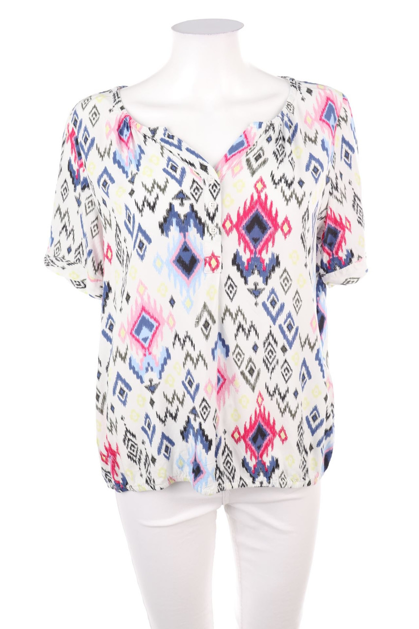 CECIL - Kurzarm-Bluse mit Ethno-Print - L