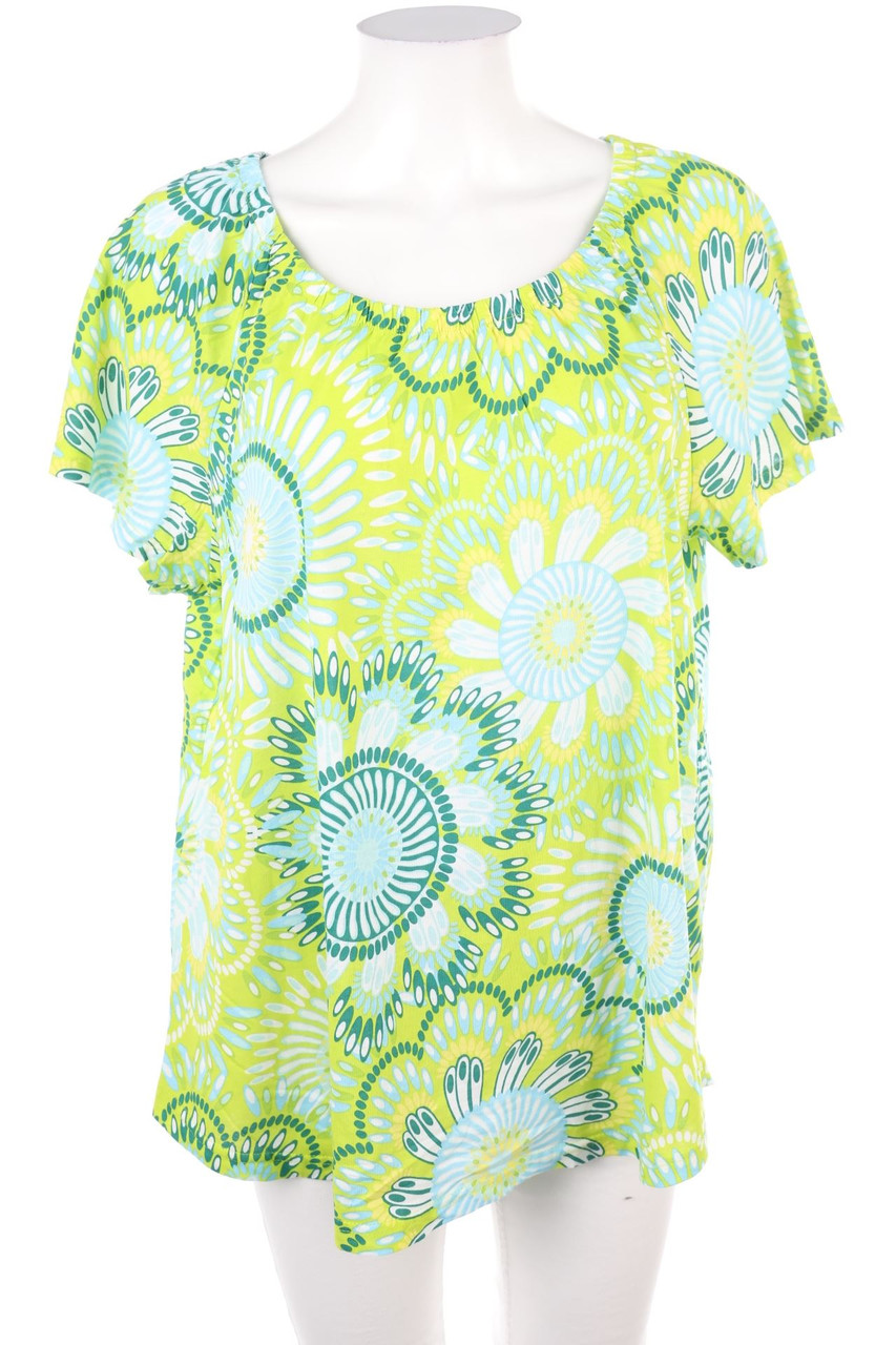 bonprix collection - Kurzarm-Shirt mit Blumen-Print - L