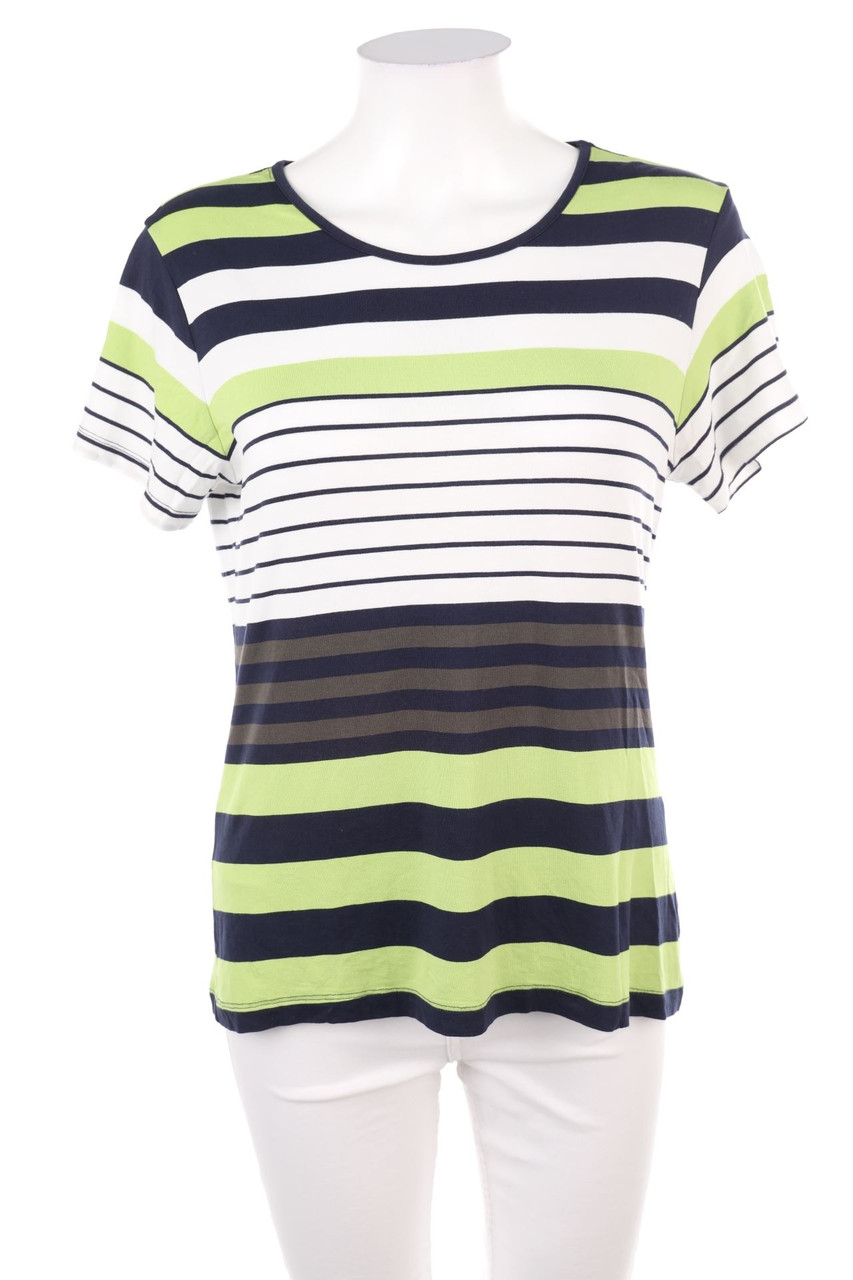 VIA CORTESA - Kurzarm-Shirt mit Streifen - L