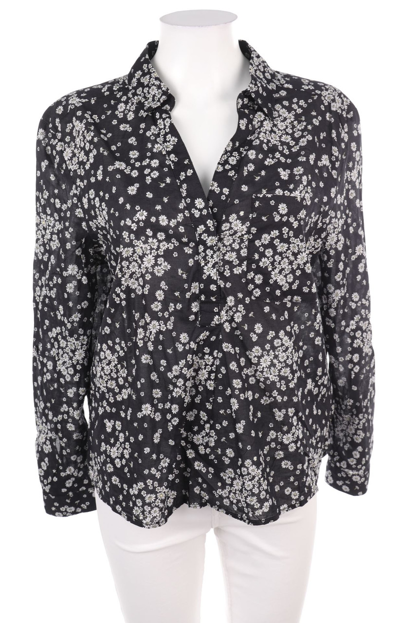 C&A - Baumwoll-Bluse mit Blumen-Print - M