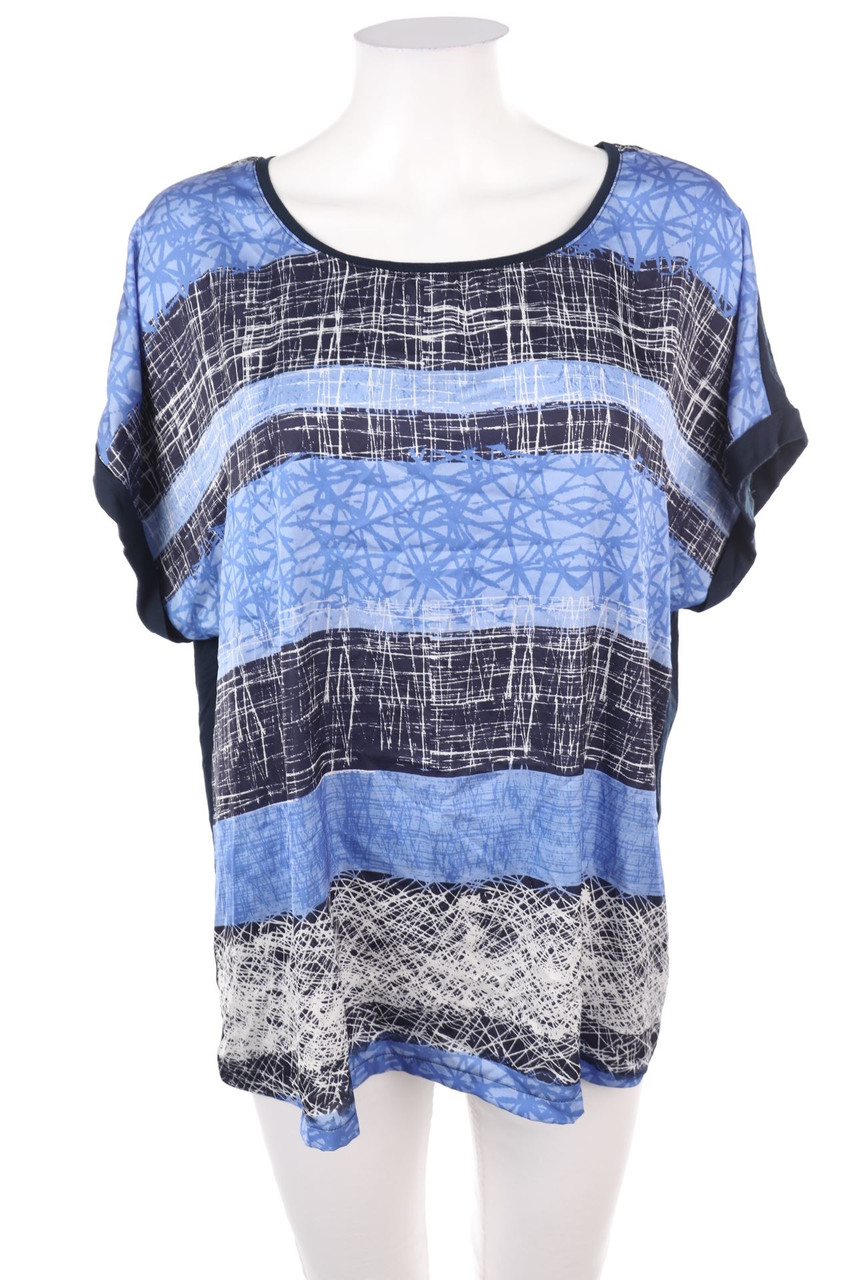 Ohne Label - Streifen-Kurzarm-Shirt - 3XL