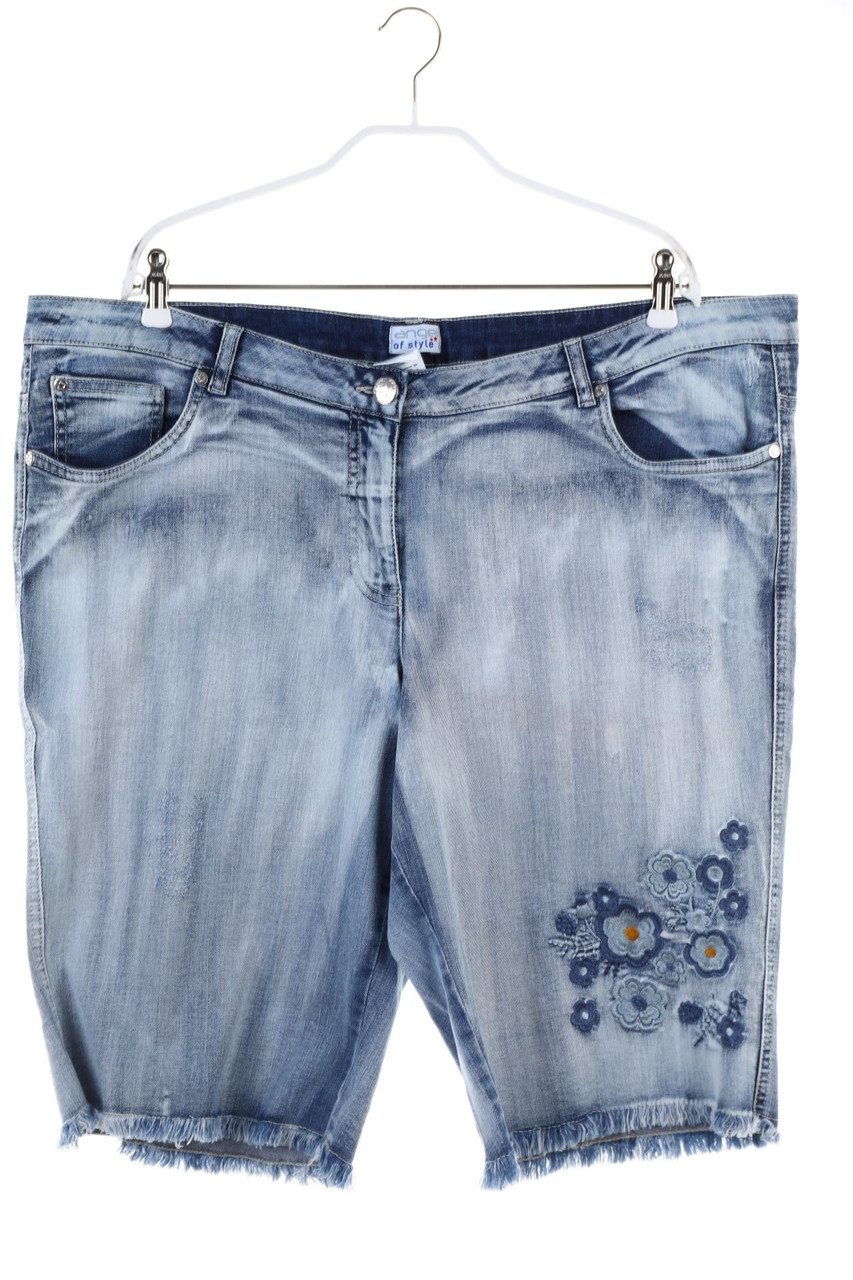 angel of style - distressed Jeans-Shorts mit Stickereien - XXXXXL