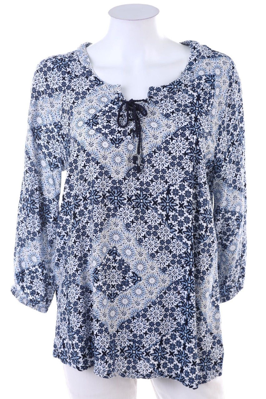 Ohne Label - Print-Bluse mit 3/4-Ärmel - D 44