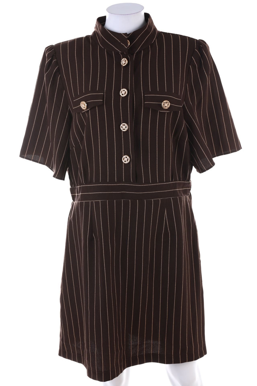 RIVER ISLAND - Streifen-Kleid mit Schmuck-Knöpfen - D 42