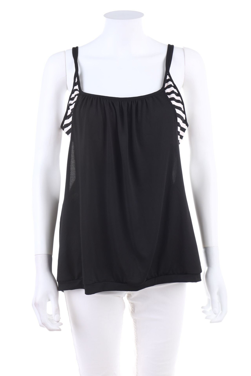 Ohne Label - Top im Layer Look mit Streifen - XXXXL