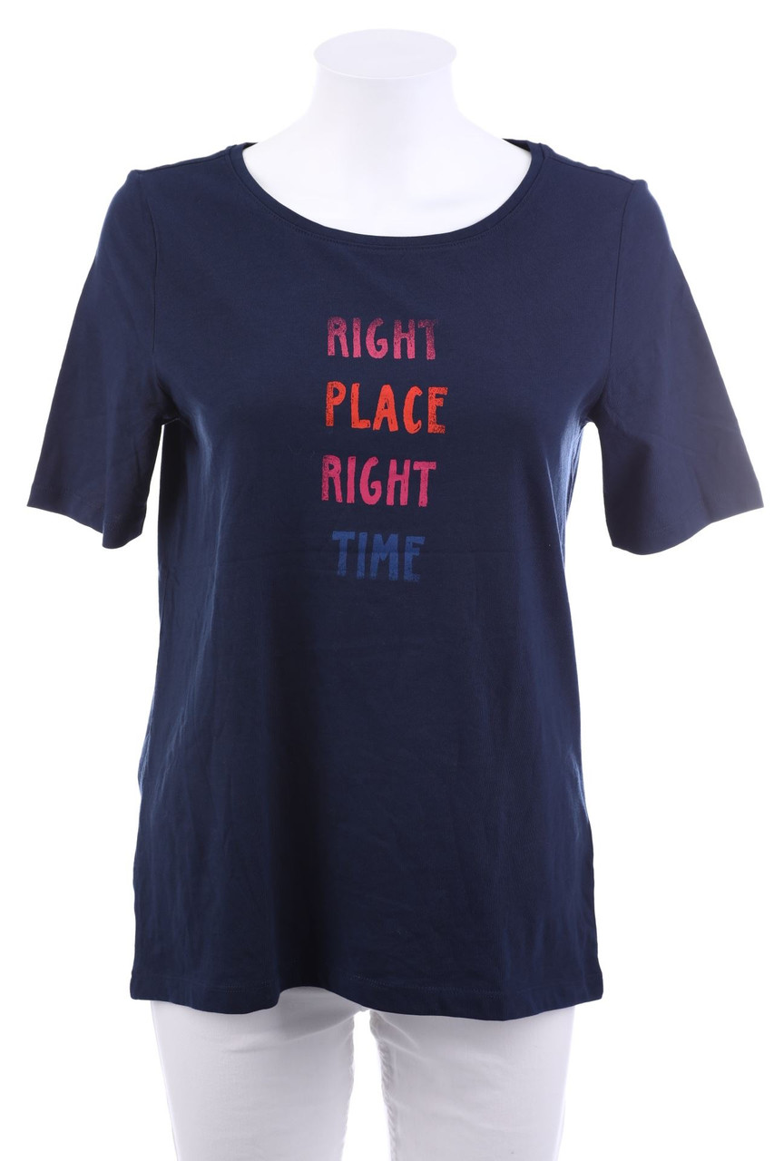 ESPRIT - Kurzarm-Shirt mit Statement-Print - M