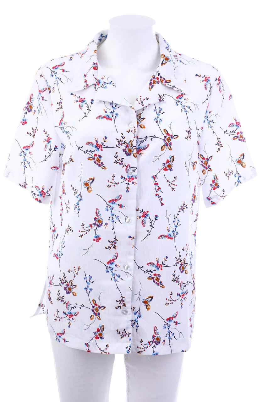 DAMART - Hemd-Bluse mit kurzem Ärmel mit Blumen-Print - M