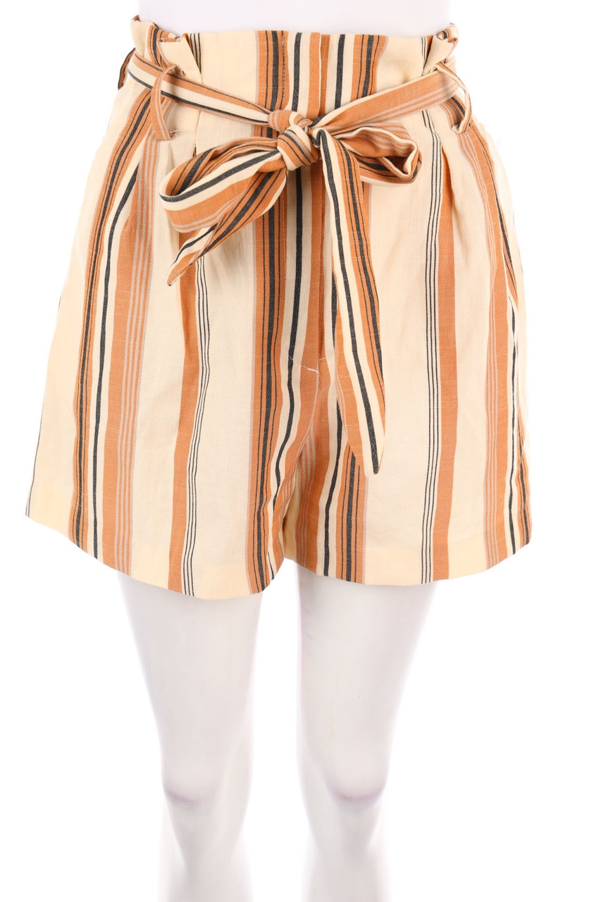 H&M - High Waist-Shorts mit Streifen - S