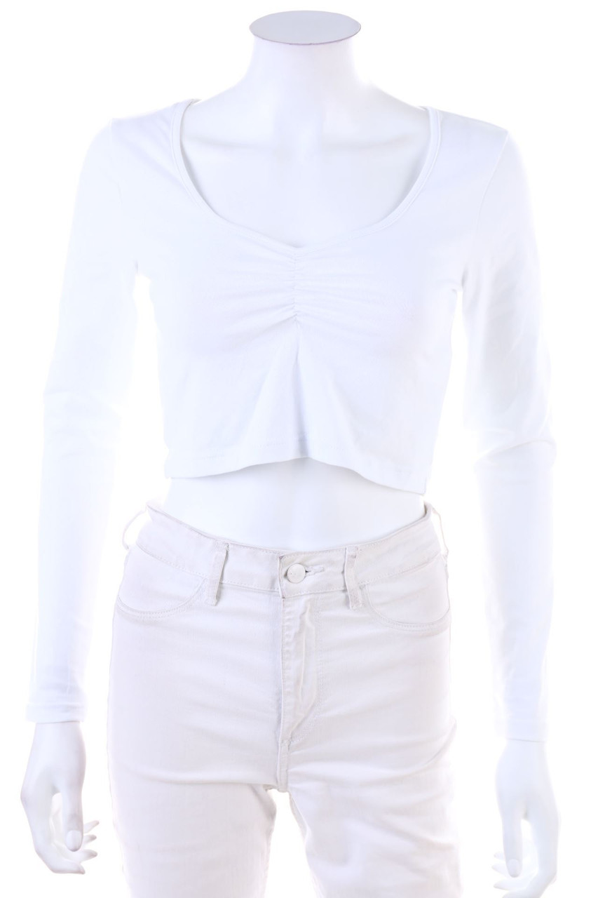 even&odd - Cropped-Shirt mit Raffungen - S
