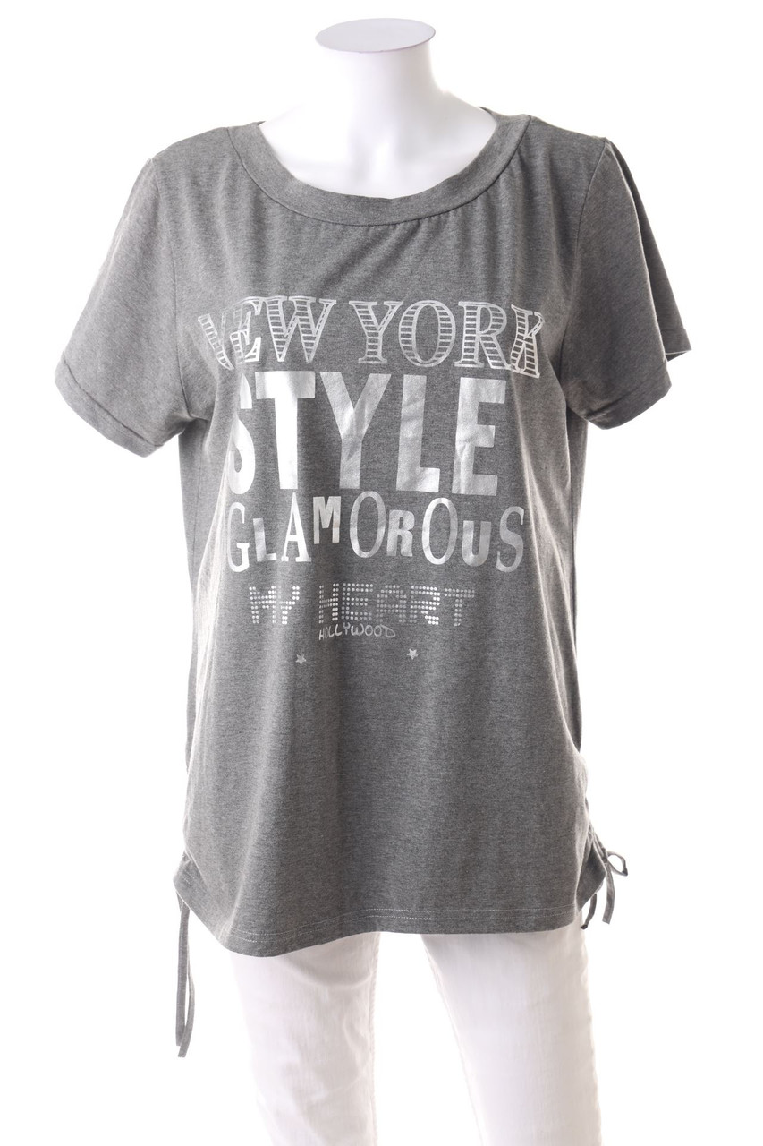 SECONDHAND - Kurzarm-Shirt mit Statement-Print - 2XL