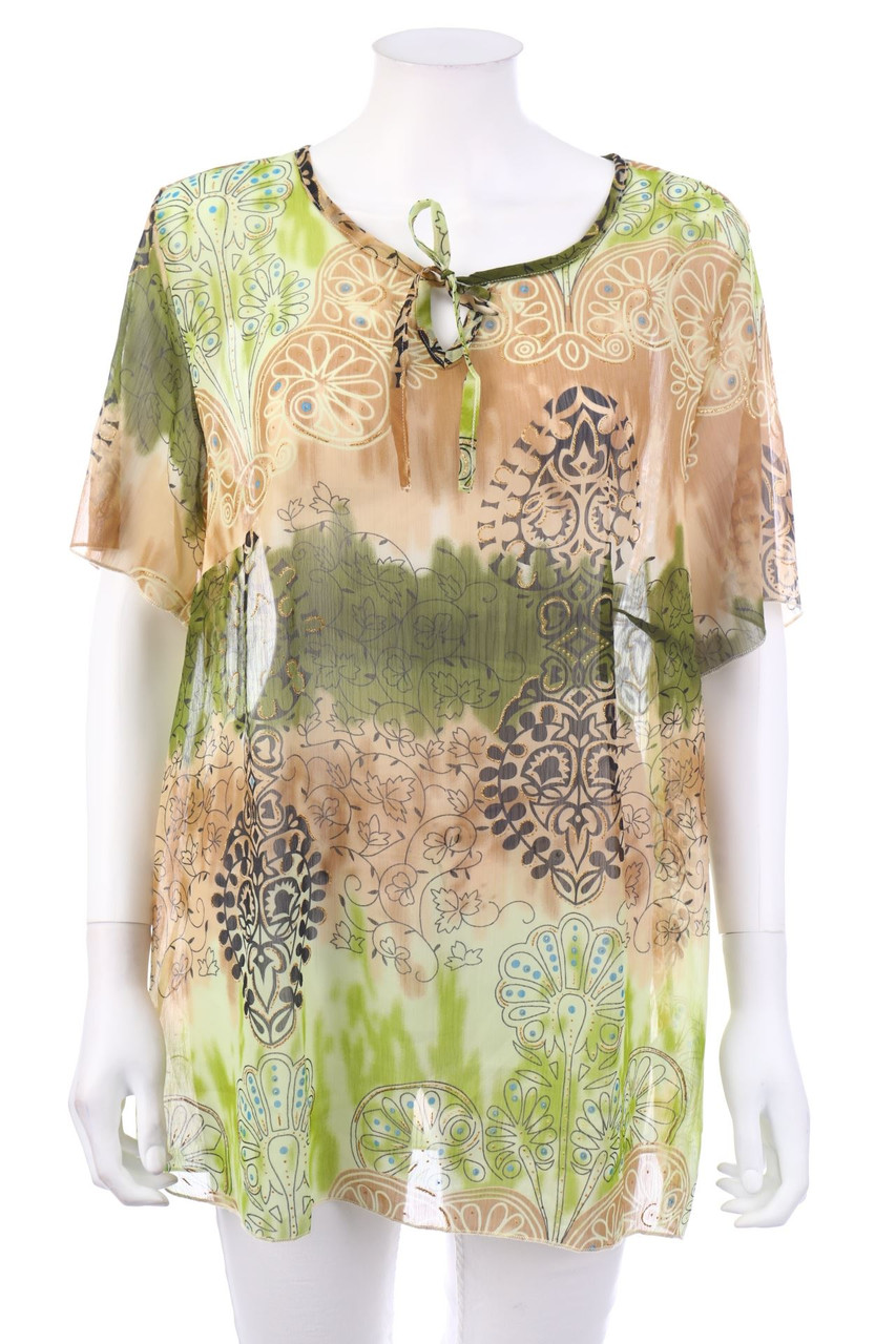 Ohne Label - Kurzarm-Bluse - 2XL