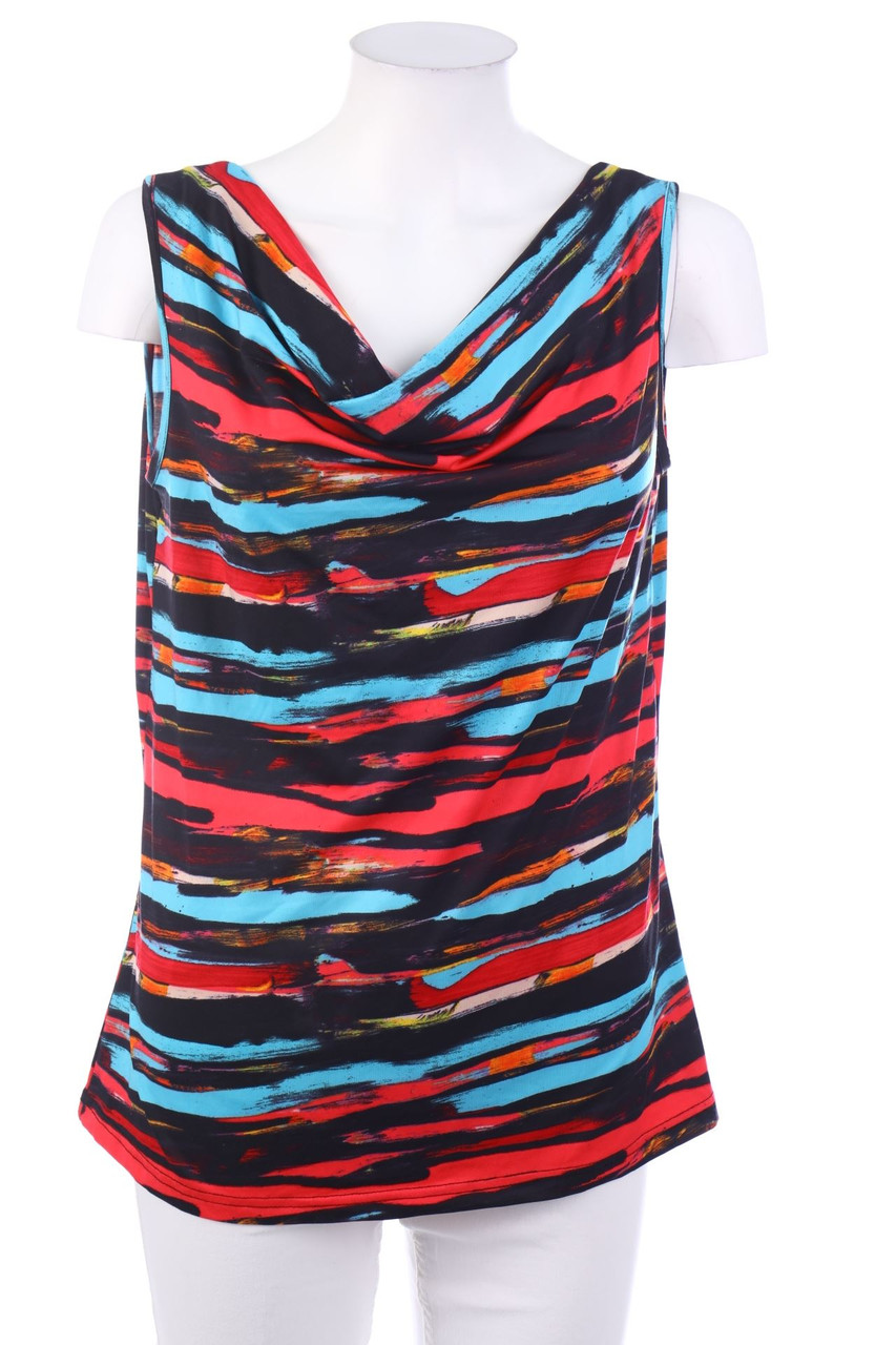 Laura Torelli - Top mit Wasserfall-Ausschnitt - M