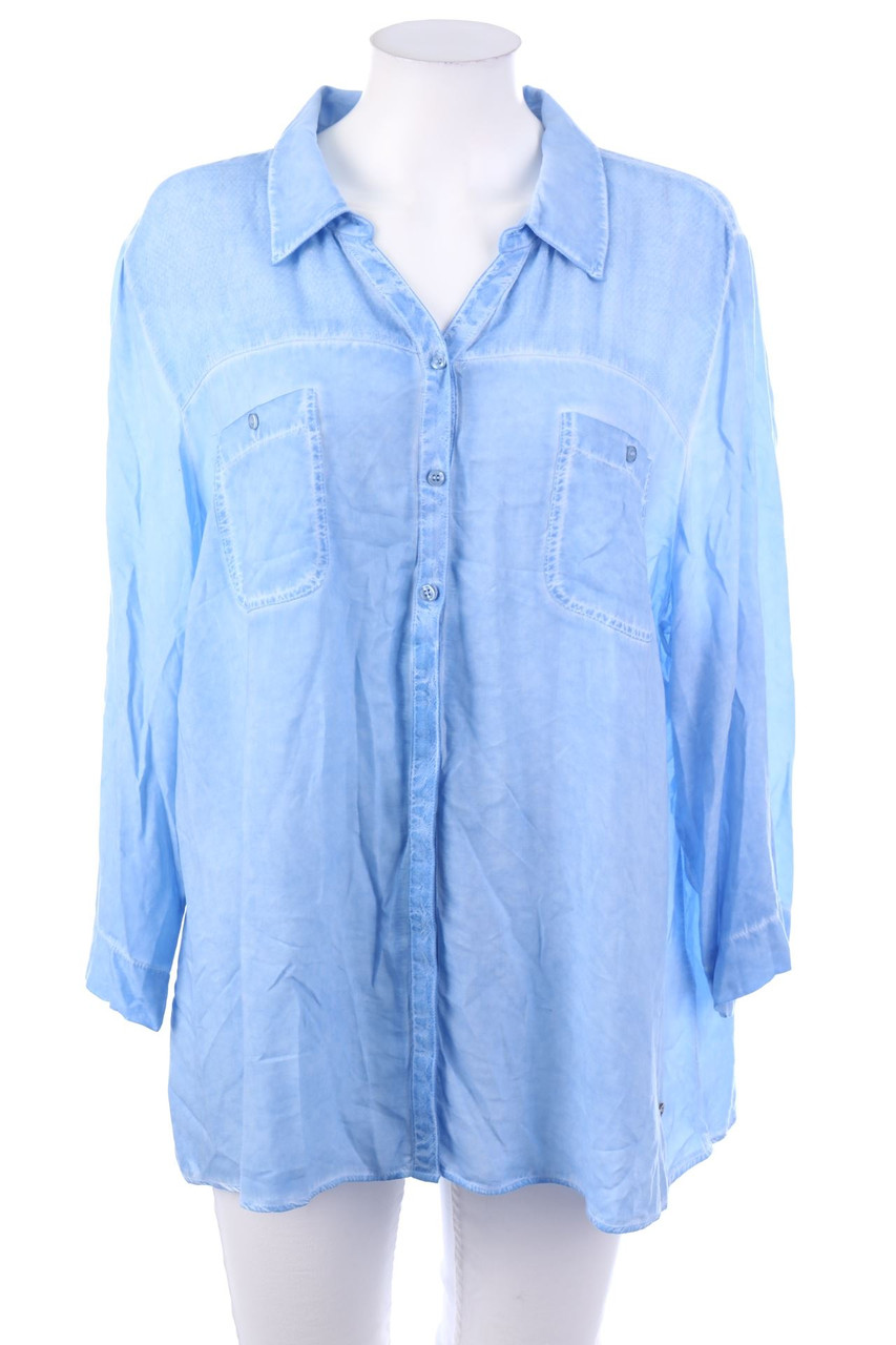 Sonja Blank - Garment Dyed-Hemd-Bluse - XXXXL