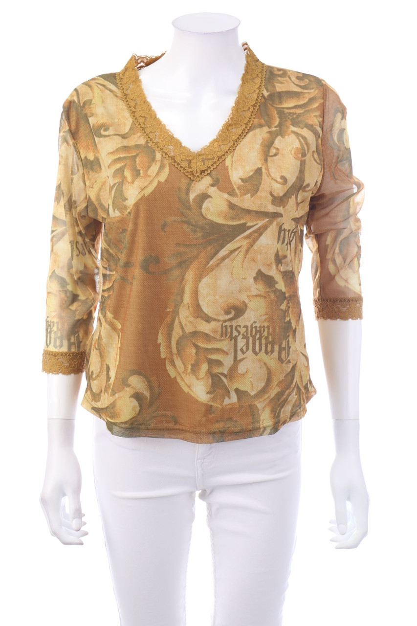 flash basic - 3/4-Arm-Shirt mit Muster - XL