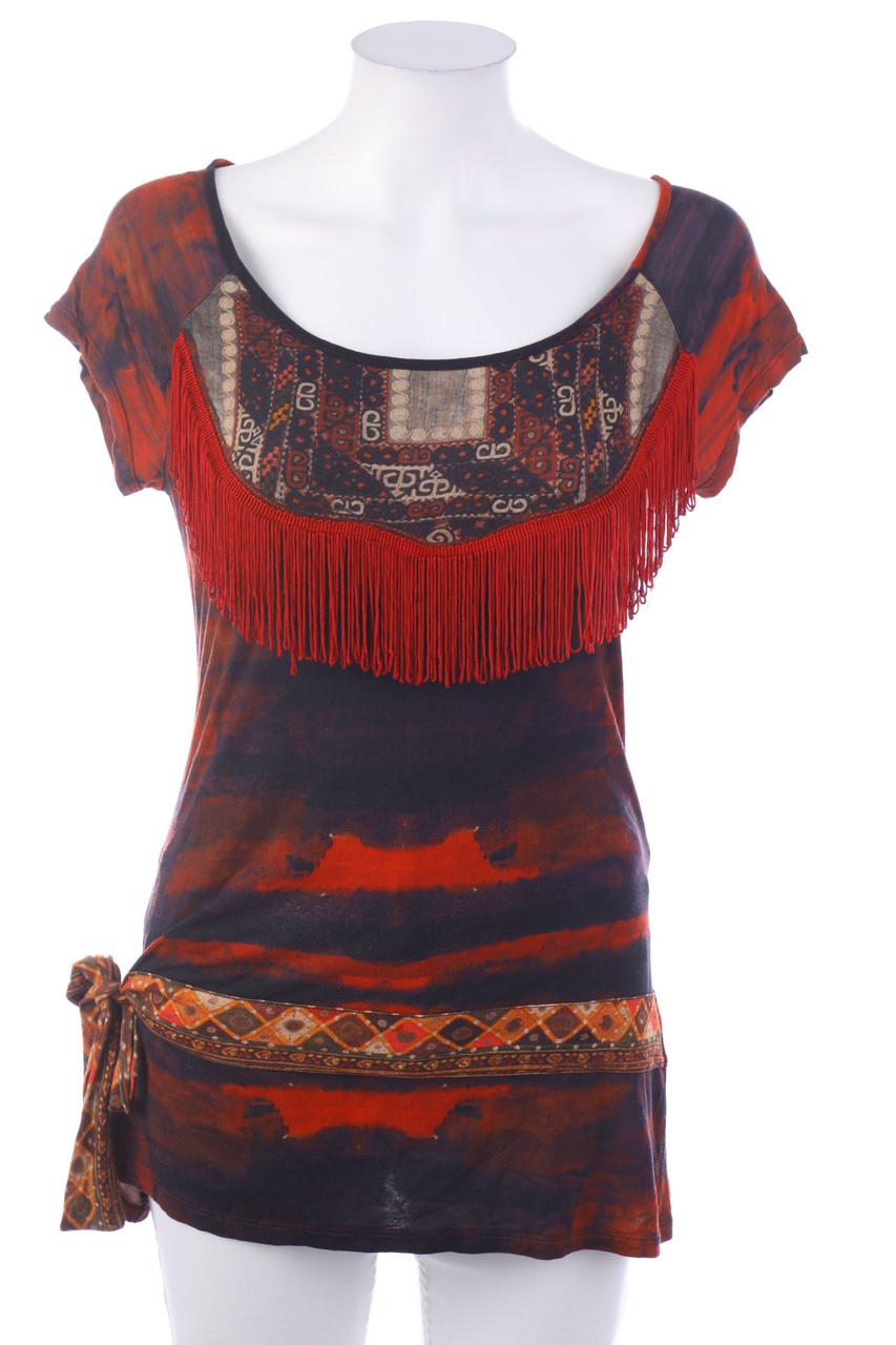 Desigual - Kurzarm-Shirt aus Viskose - M