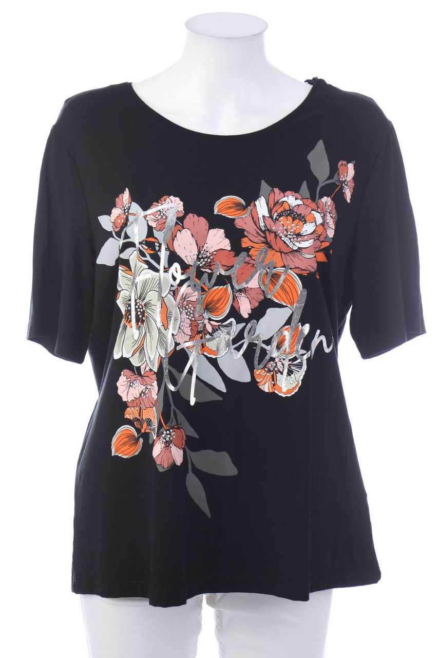 C&A - Kurzarm-Shirt mit Blumen-Print - M