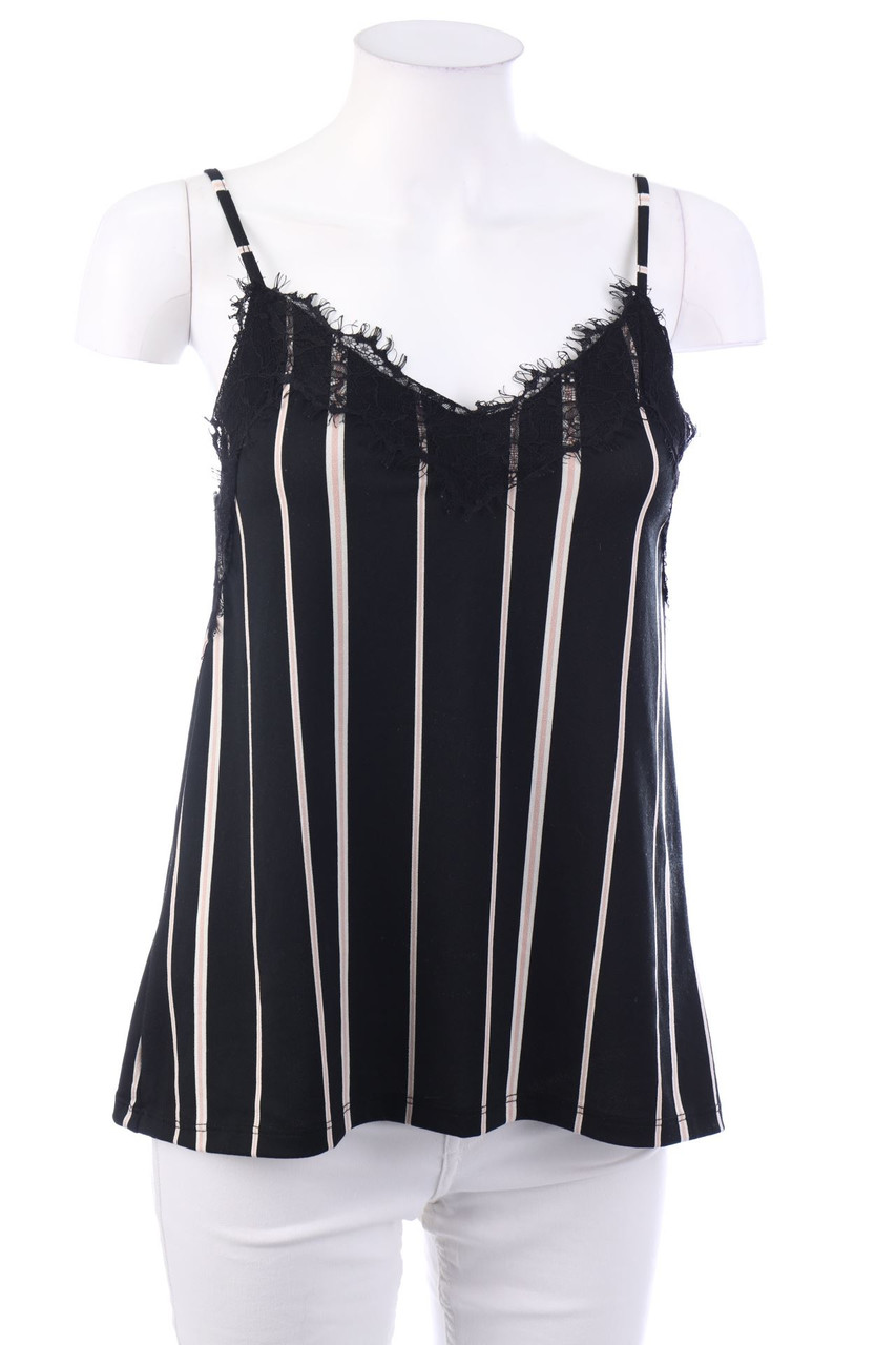 AMISU - Streifen-Top in A-Linie - S