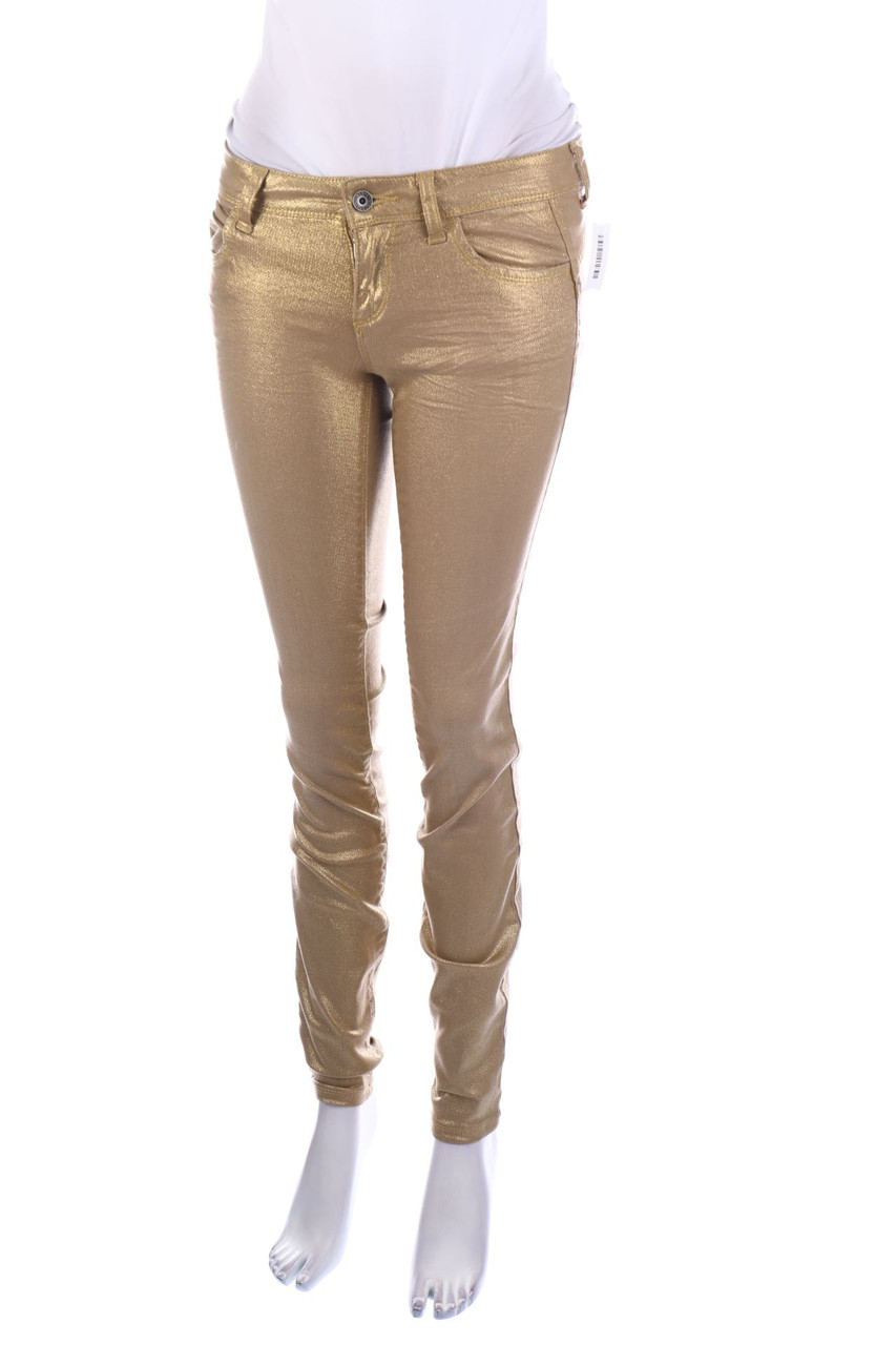 BENETTON JEANS - Glitzer-Used Look Skinny-Jeans - W28