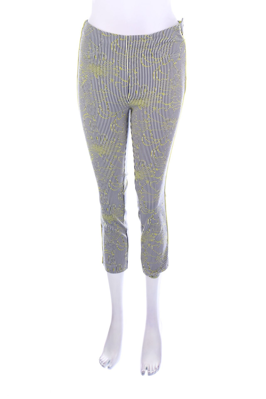 Ohne Label - Streifen-Hose mit Stickereien - D 34