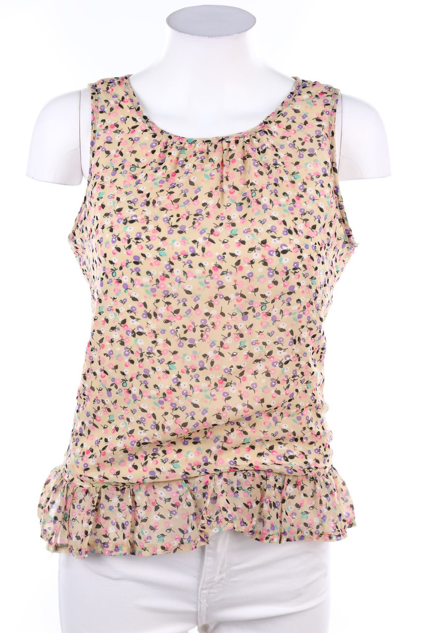 SECONDHAND - Blusentop mit Blumen-Print - D 34