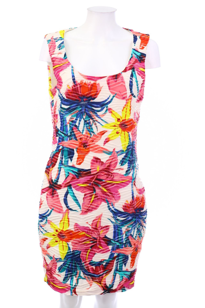 AMISU - Minikleid mit Blumen-Print - XL