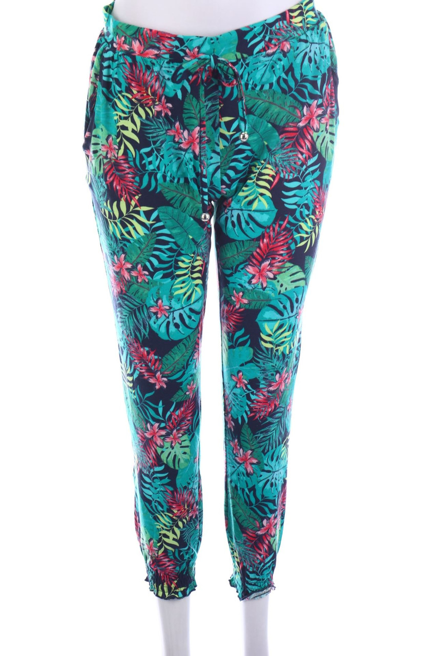 Janina - Jogger-Hose mit Blumen-Print - M