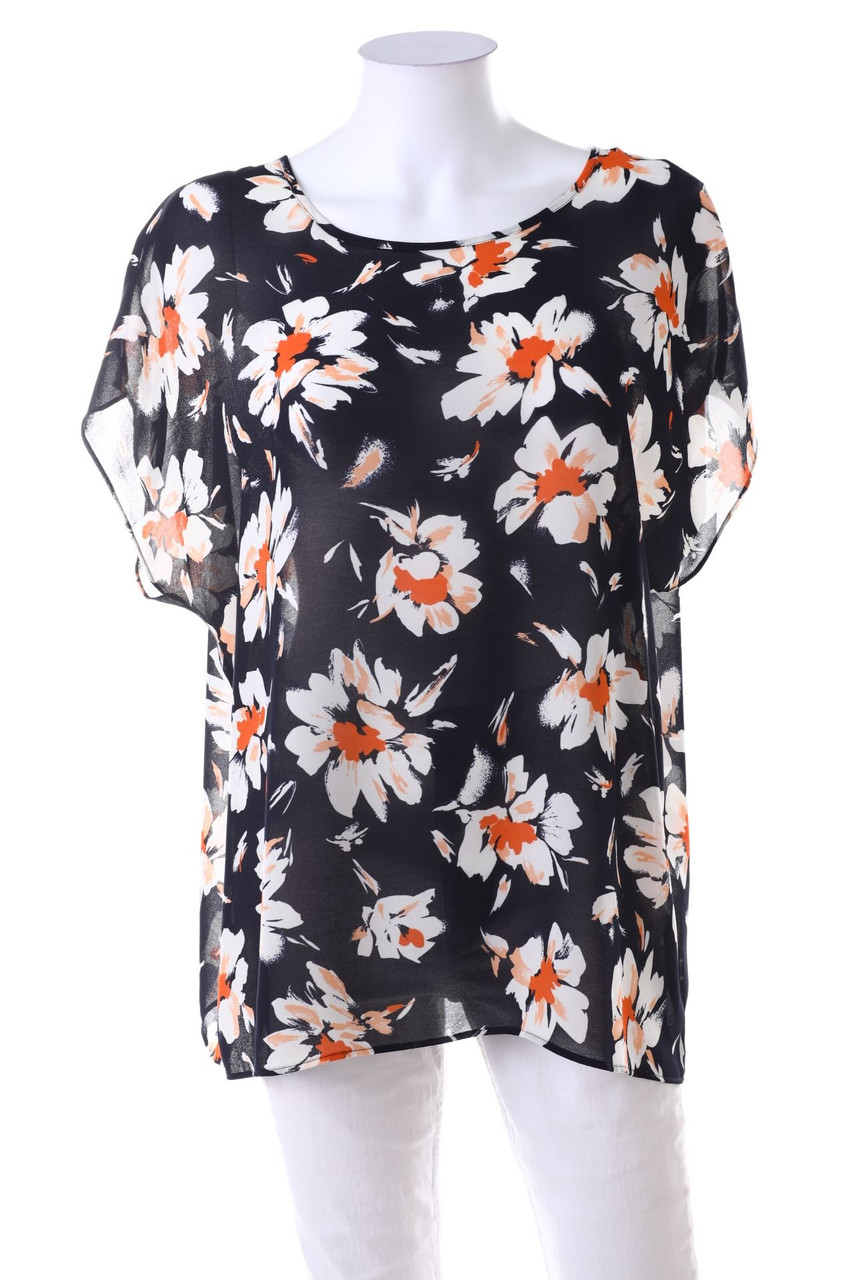 Ohne Label - Bluse mit Blumen-Print - 46